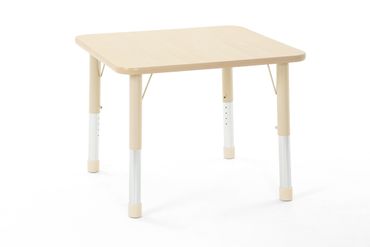 Quadrattisch 75 x 75 cm, höhenverstellbar von 46 - 71 cm mit HPL-Beschichtung