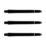 Karella Nylon-Shaft Medium mit Federring, schwarz, 3 Stück – leicht und elastisch