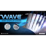 Winmau Dart Display Ständer Wave aus Plexiglas – schlanker, geschwungener Halter für zwei komplette Dartsätze