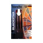 Verpackung des Karella Softdart Blackstar 18 g mit drei Darts und Kunststoffspitzen