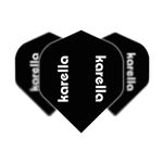 Karella Flights XT-2 in Schwarz mit doppeltem weißem Karella-Schriftzug – drei Flights im Set