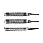 Karella Softbarrel Deluxe DLS-3 – 3 silberne Softdarts mit gleichmäßiger Ringstruktur für sicheren Griff