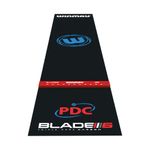 Winmau Dartmatte Pro Zone Precision Blade 6 – PVC-Matte 300 x 60 cm mit blauem Logo und erhöhtem Oche