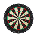 Karella BullOut Dartboard, Ø 45 cm, logofreies Profi-Board aus Sisal mit Zahlenring in Frontansicht