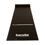 Karella Dartmatte EcoStar schwarz – 290 x 60 cm mit Abwurflinie bei 237 cm, dem offiziellen Turnierabstand