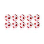 Winspeed Kickerball 35 mm weiß/rot – 10 Stück im Set für den Tischkicker, Durchmesser 35 mm