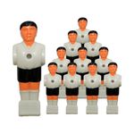 Bandito Kickerfigur Profi weiß/schwarz – 11 Figuren im Trikot-Look für Kickerstangen mit 16 mm Durchmesser