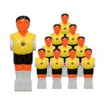 Bandito Kickerfigur Profi gelb/schwarz – 11 Figuren im Trikot-Look für Kickerstangen mit 16 mm Durchmesser