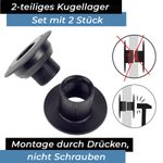 Bandito 2-teiliges Kugellager im 2er-Set für Wandstärke 37–43 mm – Montage durch Drücken, nicht Schrauben