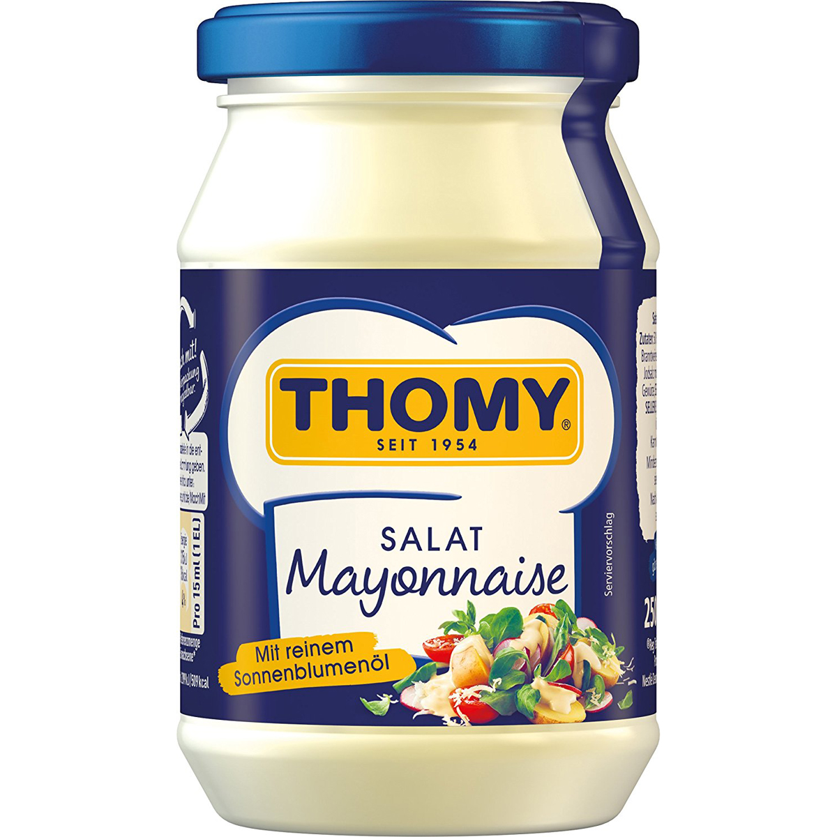 Thomy Salat Mayonnaise cremig mit reinem Sonnenblumenöl 250ml