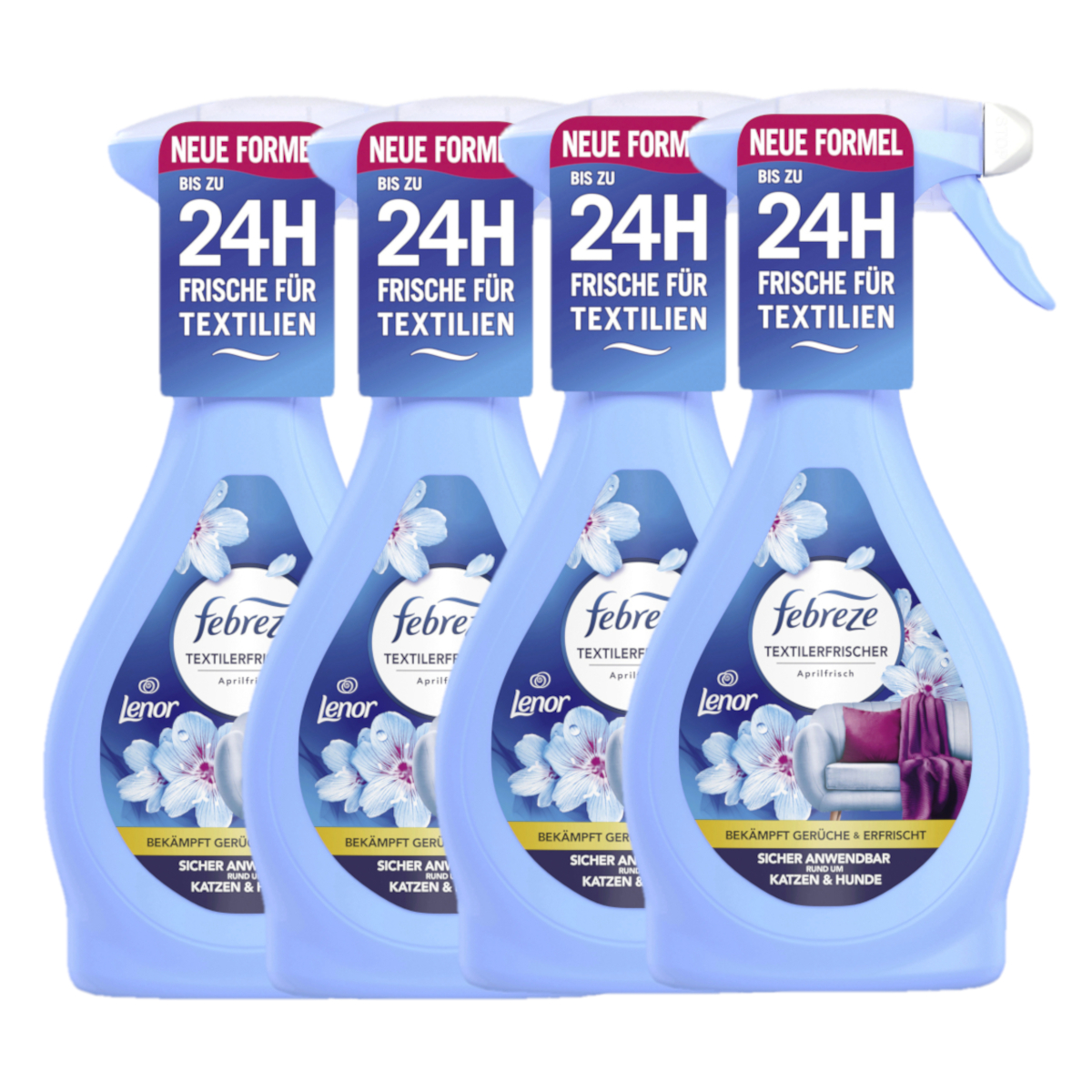 Febreze Textilerfrischer Lenor Aprilfrisch Raumduft 500ml 4er Pack