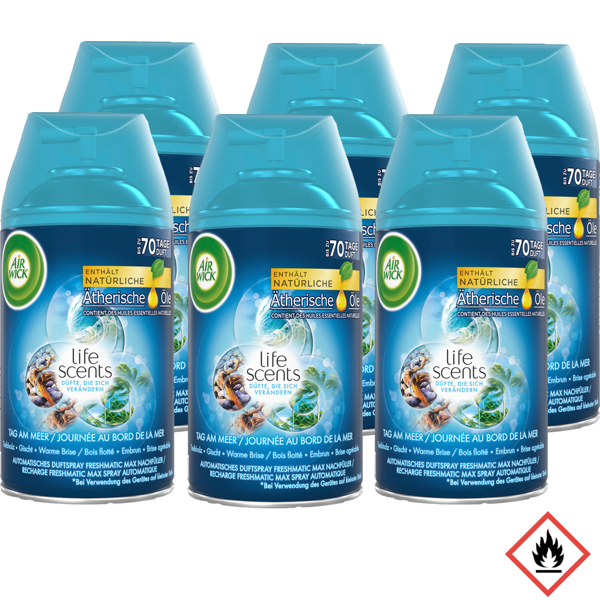 Air Wick Freshmatic Max Tag am Meer Nachfüller 250ml 6er Pack