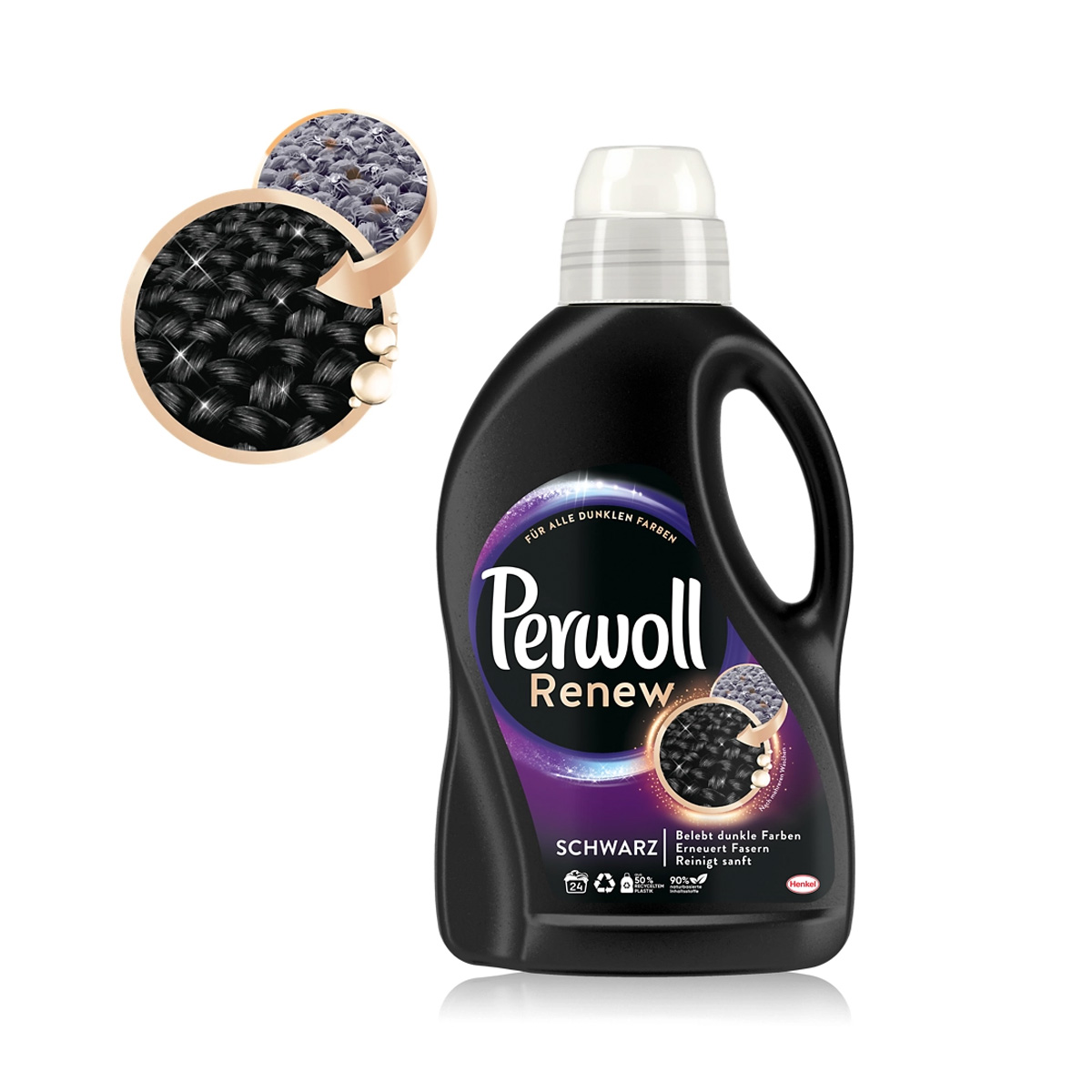 Perwoll renew leuchtendes Schwarz Advanced Waschmittel 1500ml 2er Pack