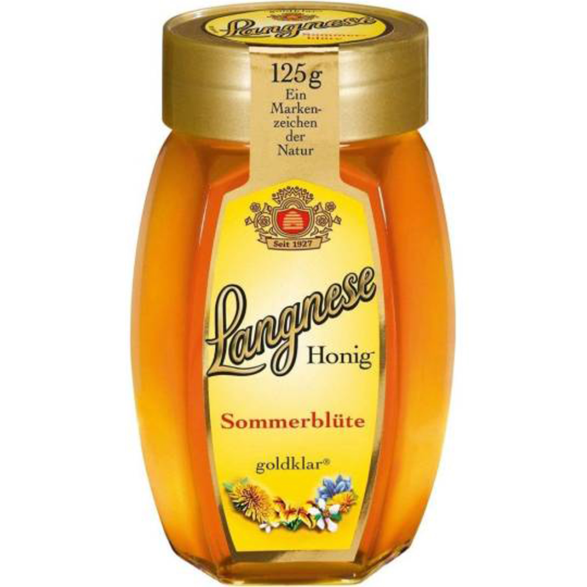 Langnese Feine Auslese Sommerblütenhonig Goldklar im Glas 125g