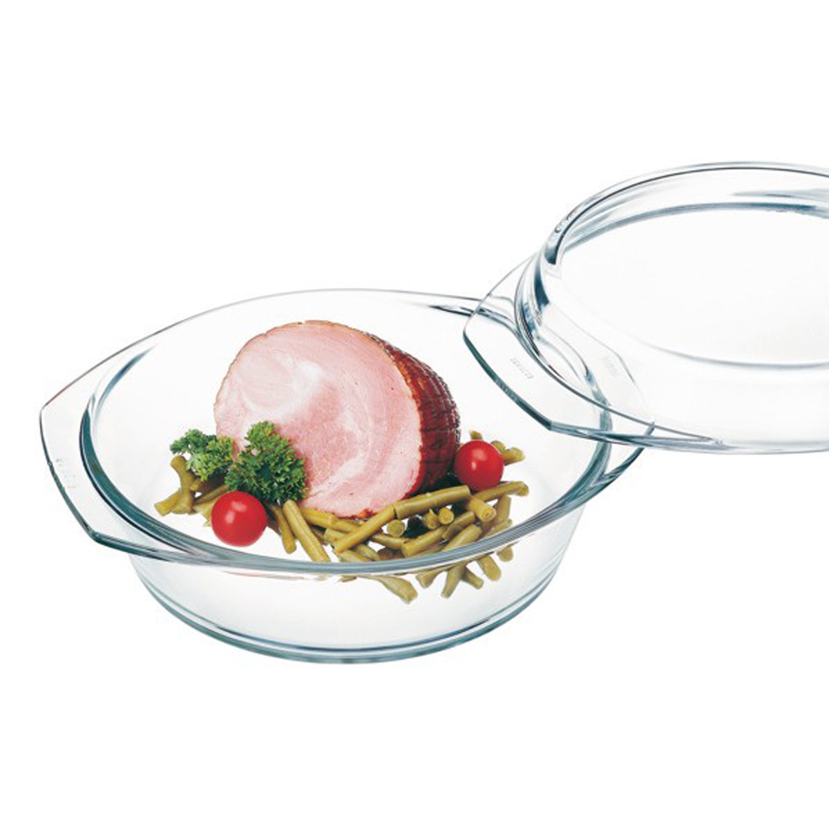 Simax Glasschüssel rund mit Deckel Backofenform Borosilikatglas 1.5l