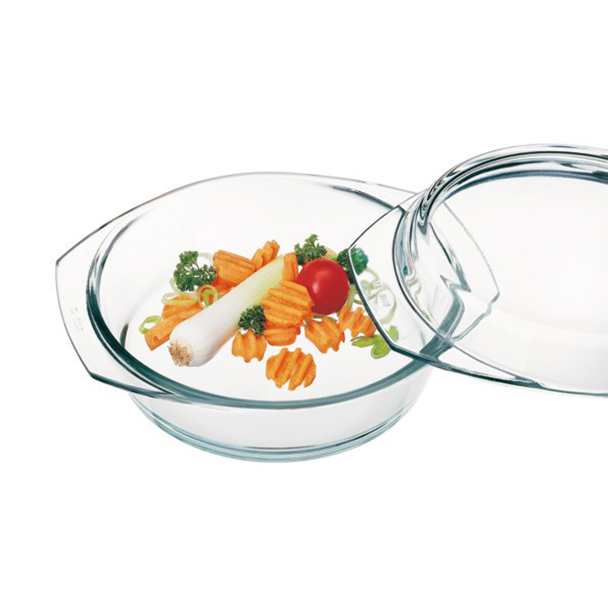Simax Glasschüssel rund mit Deckel Backofenform Borosilikatglas 1.0l