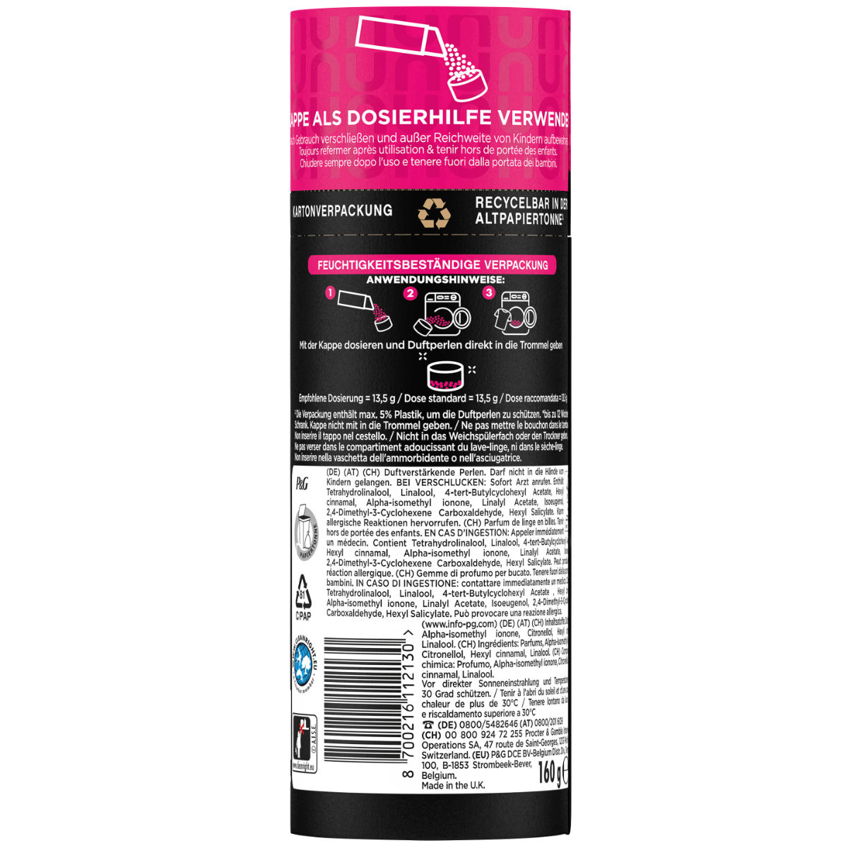 Lenor Wäscheparfüm Unstoppables Fresh Sensations leicht blumig 160g