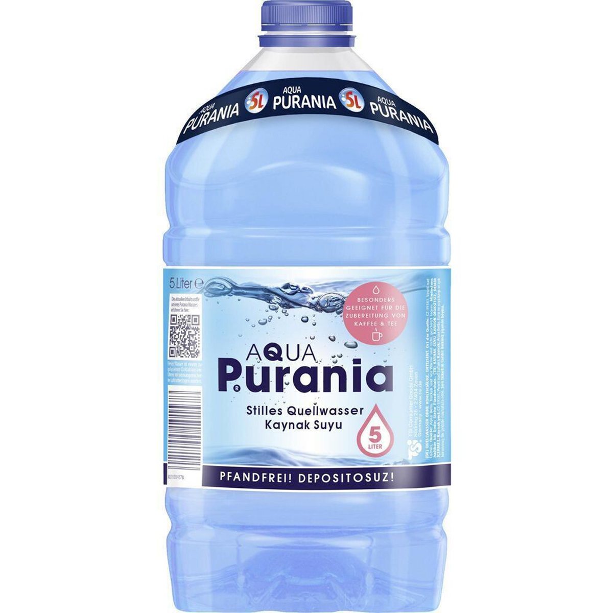 Aqua Purania Stilles Quellwasser ohne Kohlensäure Kanister 5000 ml