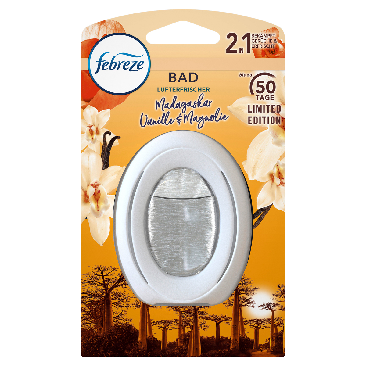 Febreze Bad Lufterfrischer Vanille 1 Stück, 7,5ml