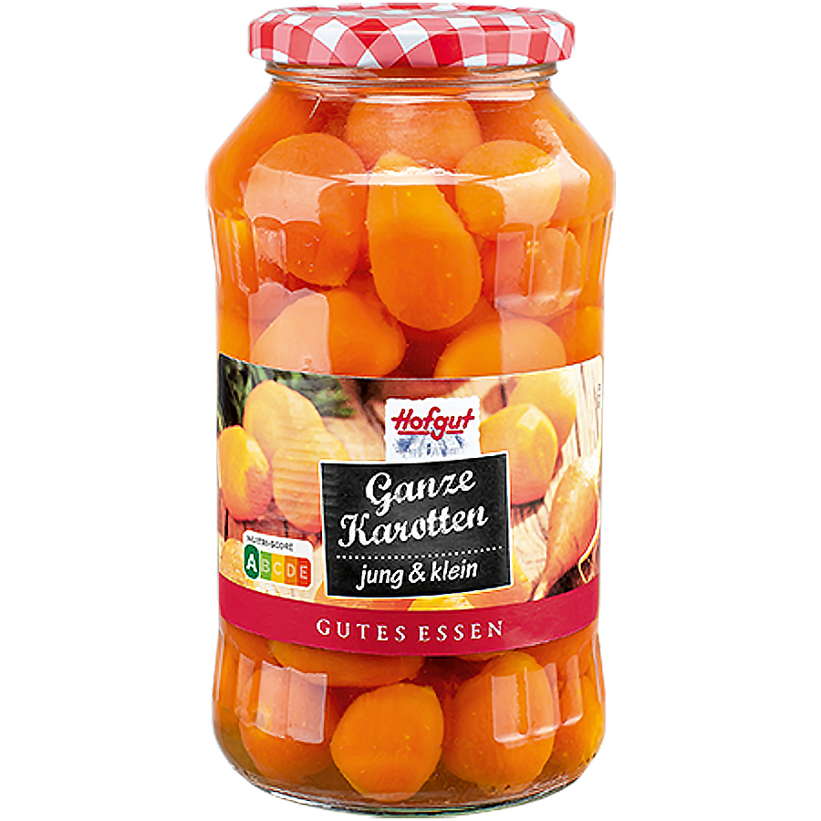 Hofgut Ganze Karotten Jung und Klein im Glas vorgekocht 720ml