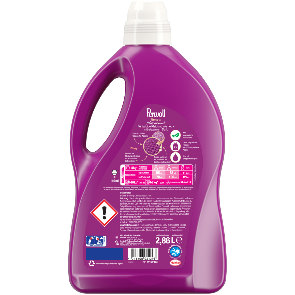 Perwoll Renew & Blütenrausch Color Waschmittel 52WL 2860ml