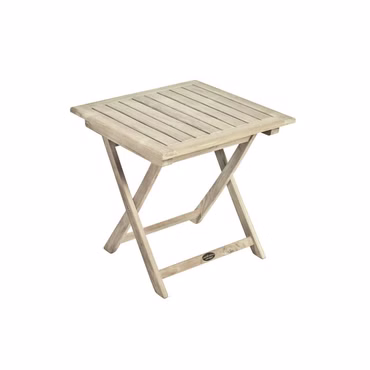 Beistelltisch SOLO quadratisch 50x50cm Teakholz mit Klappfunktion