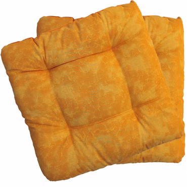 Stuhlkissen 38 x 38 cm mit Marmor Muster und 4er Steppung im 2er Sparpack - Sitzkissen für Stühle drinnen und draußen - Stuhlauflage Steppkissen weich und robust