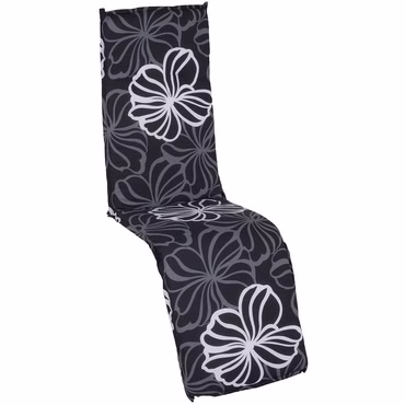 Auflage für Relaxliegen Barcelona – Liegenauflage mit Komfortschaumkern, Dessin: Black Flower