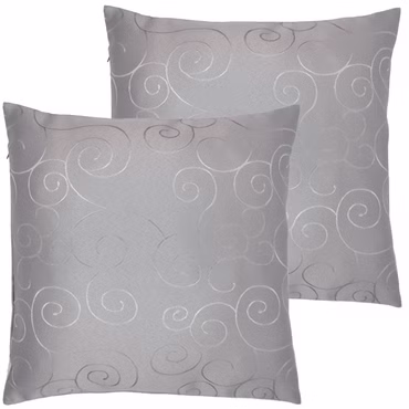 Dekokissen Orleans 2er Set - extravagante und edle Kissenhülle mit glänzenden Ornamenten