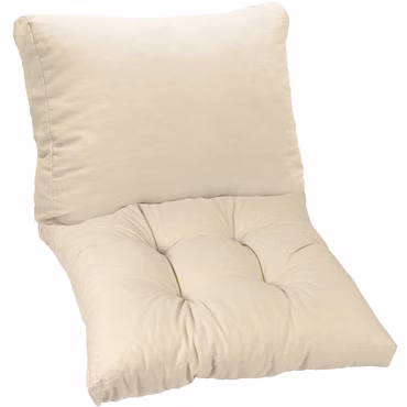 Loungekissen SmartLounge – Sitzkissen und Rückenkissen für Indoor und Outdoor, Farbe: Elfenbein, Größe: Set 60cm – 1xSitz + 1xRücken
