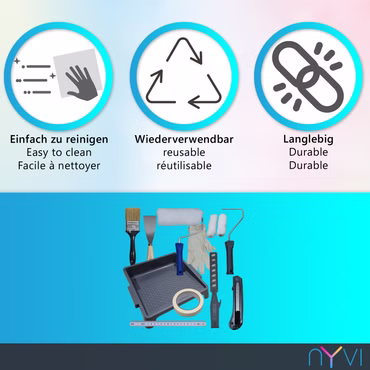 Maler Set Advance DIY: Farbroller Farbwanne Abstreifgitter mit viel Zubehör
