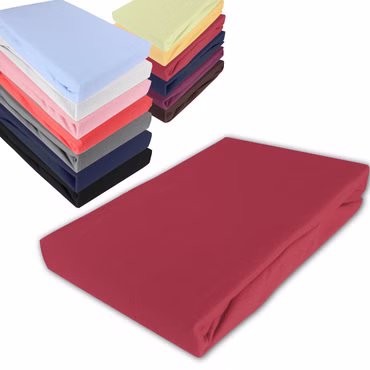 Jersey Spannbettlaken - hautfreundliches & atmungsaktives Spannbetttuch aus 100% Baumwolle – Bettlaken mit Rundumgummi gegen Verrutschen – Öko-Tex 100