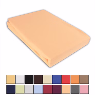 Jersey Spannbettlaken Extralang 100 x 220 cm – hautfreundliches & atmungsaktives Spannbetttuch aus 100% Baumwolle – Bettlaken mit Rundumgummi gegen Verrutschen – Öko-Tex 100