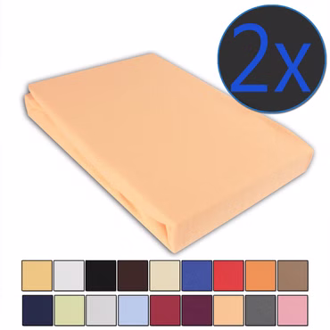 Spannbettlaken 100x220 cm Extralang 2er Pack