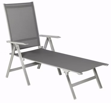 Acamp Klappliege Urban platin/graphit mit verstellbarer Rückenlehne