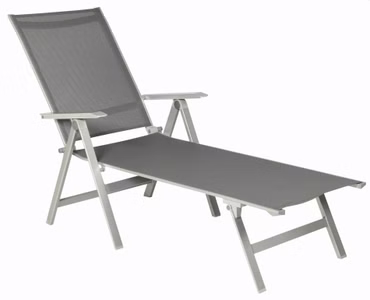 Acamp Klappliege Urban platin/graphit mit verstellbarer Rückenlehne