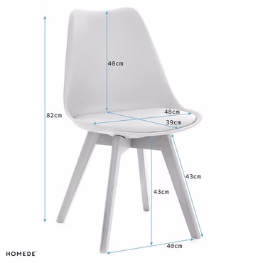 HOMEDE Designer Stuhl Tempa - Robuster & Leichter Esszimmerstuhl