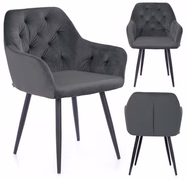 HOMEDE Designer Stuhl Argento 2er Set - Robuster & Leichter Esszimmerstuhl