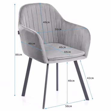 HOMEDE Designer Stuhl Trento 2er Set - Robuster & Leichter Esszimmerstuhl