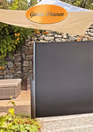 Garden Pleasure Seitenmarkise 300x160 cm silbergrau/anthrazit - Optimal für Balkon oder Terrasse