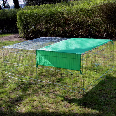 Free Bunny Metal 116 x 177 x 59 cm - Wetterfester, robuster Kleintierkäfig mit praktischer Abdeckung