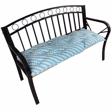 Bankauflage Ibiza - Polsterauflage für Gartenbänke Gemütlich & Langlebig, Farbe: Bayrische Raute, Größe: 110 x 45 cm