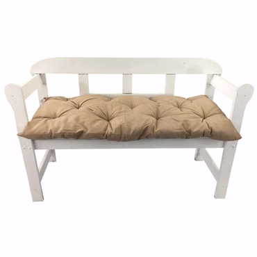 Bankauflage Ibiza - Polsterauflage für Gartenbänke Gemütlich & Langlebig, Farbe: Beige, Größe: 140 x 45 cm