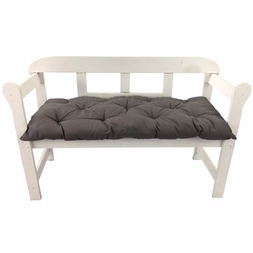 Bankauflage Ibiza - Polsterauflage für Gartenbänke Gemütlich & Langlebig, Farbe: Grau, Größe: 110 x 45 cm
