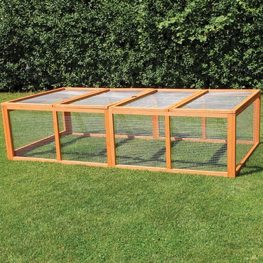 Freilaufgehege FreeBunny XXL 180x90x48 cm - Wetterfest, Imprägniert, Erweiterbar, Farbe: Natur