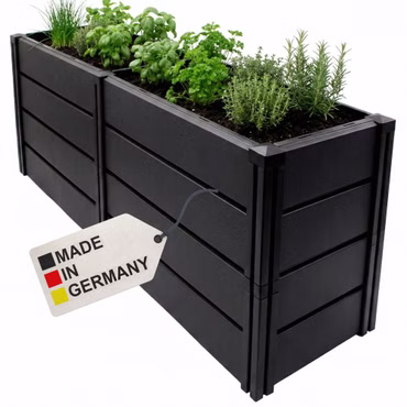 Hochbeet NYVIGreen - Gartenbeet aus wetterfestem & recyceltem Kunststoff - Pflanzenbeet, Ausführung: XL 158x44x61cm 392 Liter