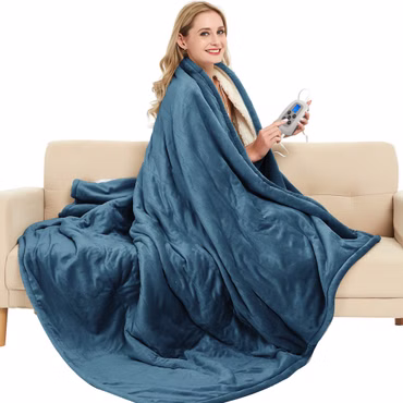 Wärmedecke CozyWarm 180x150 Elektrische Luxus Sherpa Fleecedecke - Heizdecke mit Abschaltautomatik