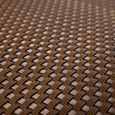 Polyrattan Balkon Sichtschutz Privafence - Balkonbespannung nach Maß (Menge 1 = 1m²), Ausführung: mit Metallösen, Farbe: Braun RD01