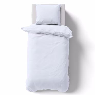 Bettwäsche Set DreamScience Renforcé Uni - Atmungsaktiv & Weich - 100% Baumwolle - Mit Reißverschluss, Farbe: weiß, Größe: 135x200 + 80x80 cm