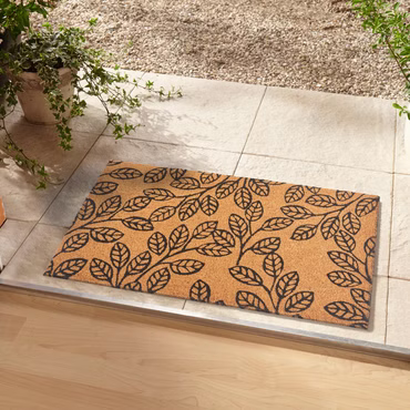 Hanse Home Fußmatte Kokos - Rutschfest, Wetterfest, für Innen und Außen, Farbe: Blätter, Größe: 45x75 cm
